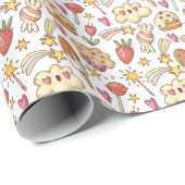 おいしいトリートメントと虹のパターン ラッピングペーパー (ロールコーナー)