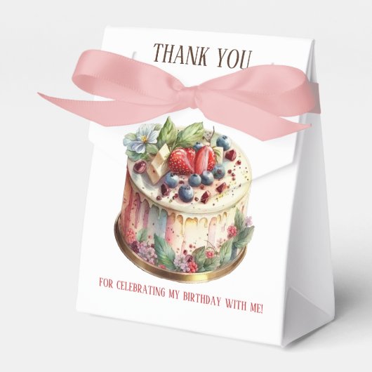 おいしいトリート誕生日紙お願いボックス フェイバーボックス (正面サイド)