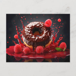 おいしいドーナツと砂糖の釉薬、トップビュー。 ポストカード