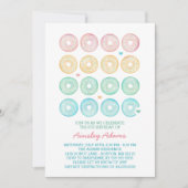 おいしいドーナツの誕生会 招待状 (正面)