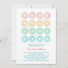 おいしいドーナツの誕生会 招待状
