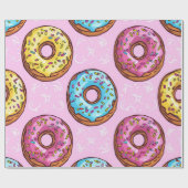 おいしいドーナツパターン ラッピングペーパー (フラット)