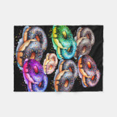 （おいしいドーナツ） フリースブランケット (正面(横))