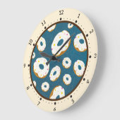 おいしいドーナツ ラージ壁時計 (傾斜)