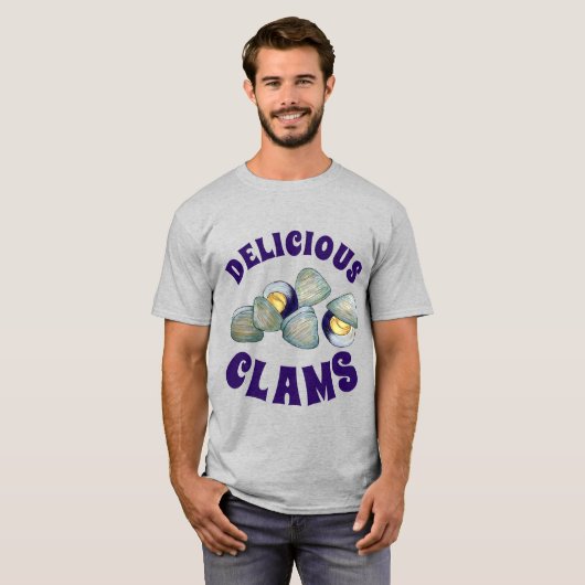 おいしいニューイングランドRI蒸しアサリのクラムクランベーク Tシャツ (正面フル)