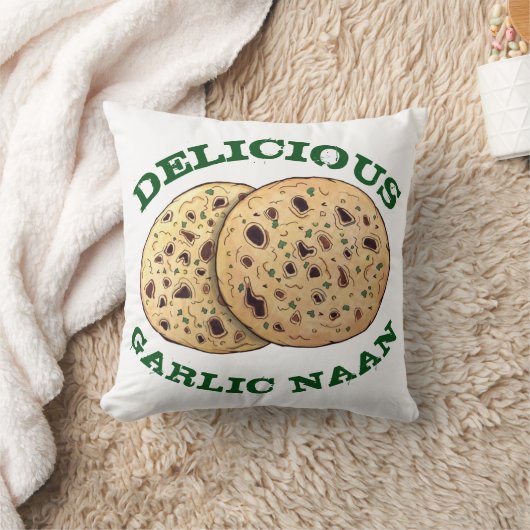 おいしいニンニクナーンパンインディアンフラットパン食品 クッション (ブランケット)