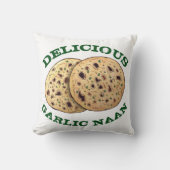 おいしいニンニクナーンパンインディアンフラットパン食品 クッション (正面)