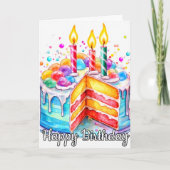 おいしいハッピーバースデーケーキ カード (正面)