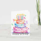 おいしいハッピーバースデーパーティーケーキ カード (正面)