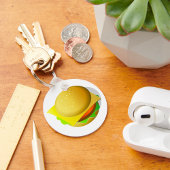 おいしいハンバーガー持ち帰りフードキーチェーン キーホルダー