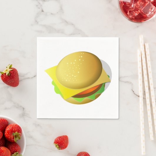 おいしいハンバーガー持ち帰りフード紙ナプキンス スタンダードカクテルナプキン (インサイチュ)
