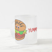 おいしいハンバーガー フロストグラスマグカップ (正面左)