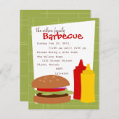 おいしいハンバーガー 招待状 (正面/裏面)