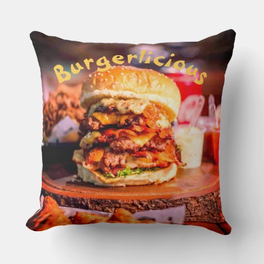 おいしいバーガー クッション (正面)
