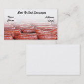 おいしいバーベキューで料理されたソーセージ 名刺 (正面/裏面)