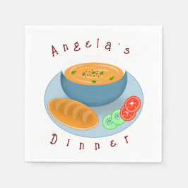 おいしいパンと野菜のディナースープ スタンダードカクテルナプキン