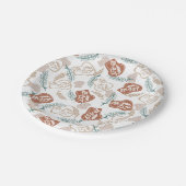 おいしいパンのトースト模様 ペーパープレート (アングル)