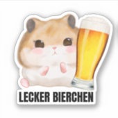 おいしいビールXサドハムスターミームビール小麦ビール シール (正面)