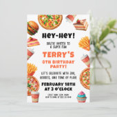 おいしいピザパーティー誕生日 招待状 (スタンド正面)