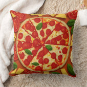 おいしいピザビーガントマトチーズ明るい クッション (ブランケット)