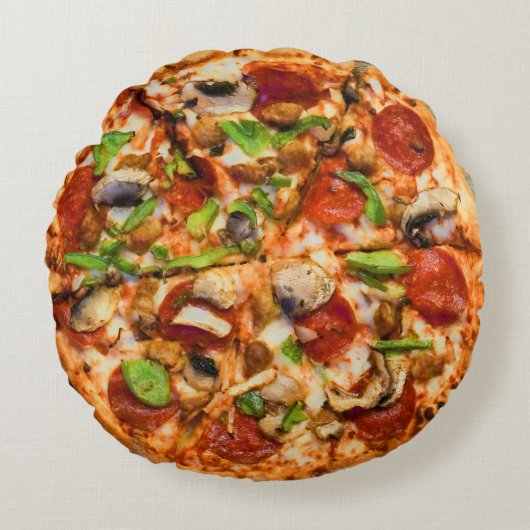 おいしいピザ枕 ラウンドクッション (正面)