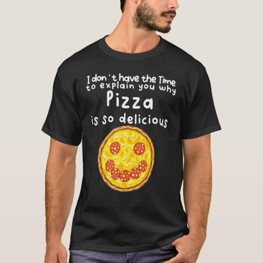 おいしいピザ顔 Tシャツ (正面)