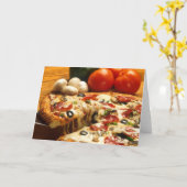 おいしいピザ カード (黄色い花)