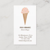 おいしいピンクのアイスクリームコーン 名刺 (裏面)
