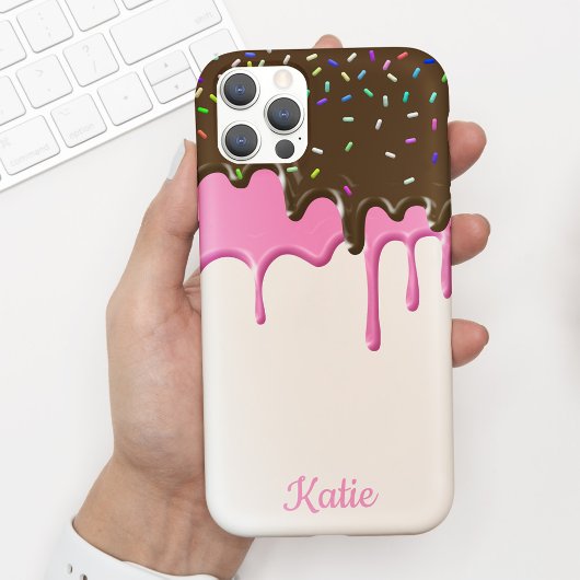 おいしいピンクのアイスクリームドリップ Case-Mate iPhoneケース