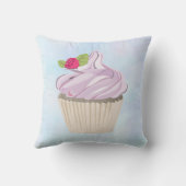 おいしいピンクのカップケーキベリーの上 クッション (裏面)