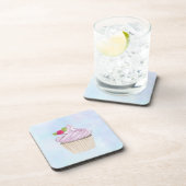 おいしいピンクのカップケーキベリーの上 コースター (右側)