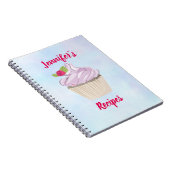 おいしいピンクのカップケーキベリーの上 ノートブック (右側)