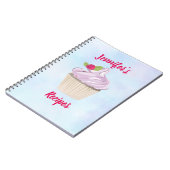 おいしいピンクのカップケーキベリーの上 ノートブック (左側)