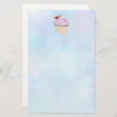 おいしいピンクのカップケーキベリーの上 便箋 (正面/裏面)