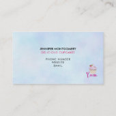 おいしいピンクのカップケーキベリーの上 名刺 (裏面)