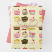 おいしいピンクガーリーのケーキ ラッピングペーパーシート (インサイチュ)