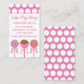おいしいピンクケーキポップビジネスカード 名刺 (正面/裏面)