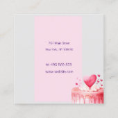 おいしいピンクケーキ スクエア名刺 (裏面)