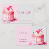おいしいピンクケーキ 名刺 (正面/裏面)