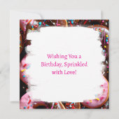 おいしいピンク&チョコレートドーナツ誕生日 (裏面)