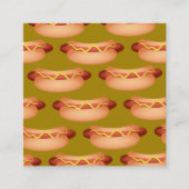 おいしいファストフードホットドッグテンプレート スクエア名刺 (正面)