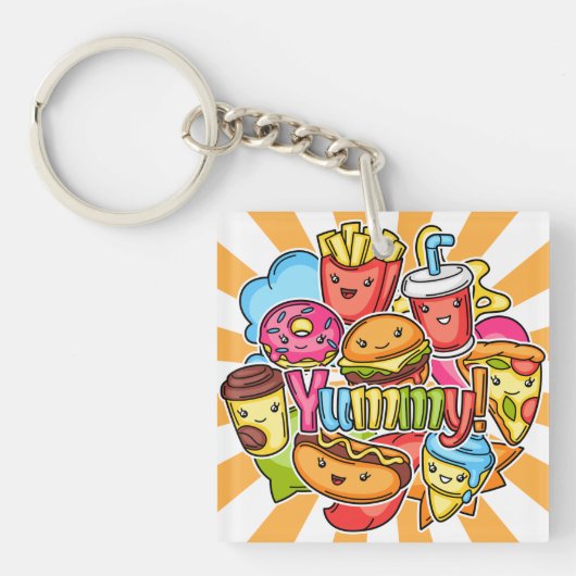 おいしいファストフード キーホルダー (正面)