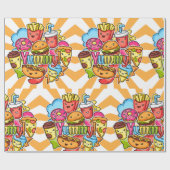 おいしいファストフード ラッピングペーパー (フラット)