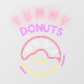 おいしいフェイクドーナツNeon Light Donutショップ ウィンドウサイン (シート)