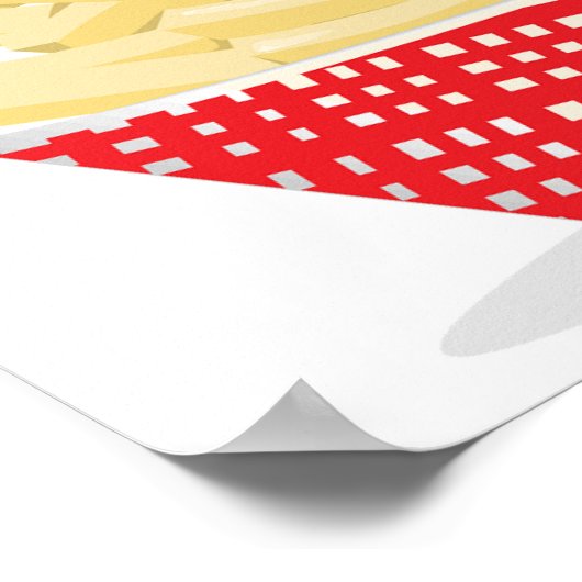 おいしいフフランスのァイスレトロファストフード ポスター (角)