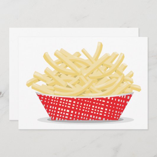 おいしいフフランスのァイスレトロファストフード 招待状 (正面/裏面)