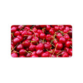 おいしいフルーツ赤さくらんぼフルーツ食品パターン ラベル (正面)