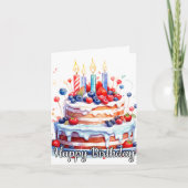 おいしいフルーティーお誕生日ケーキ カード (正面)