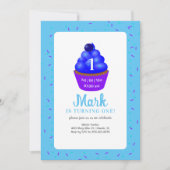 おいしいブルーベリーカップケーキ招待状 招待状 (正面)