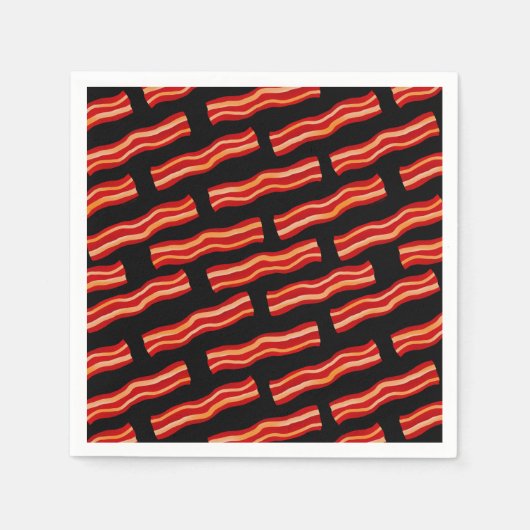 おいしいベーコンストリップパターン スタンダードカクテルナプキン (正面)